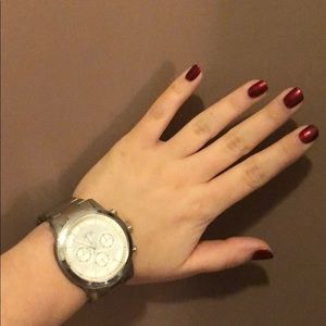 GUESS silver “boyfriend” watch